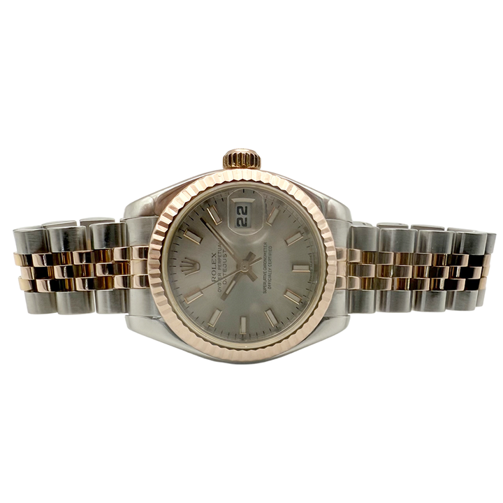 Rolex Oyster Perpetual DateJust 18K RG & SS Lady's Wristwatch