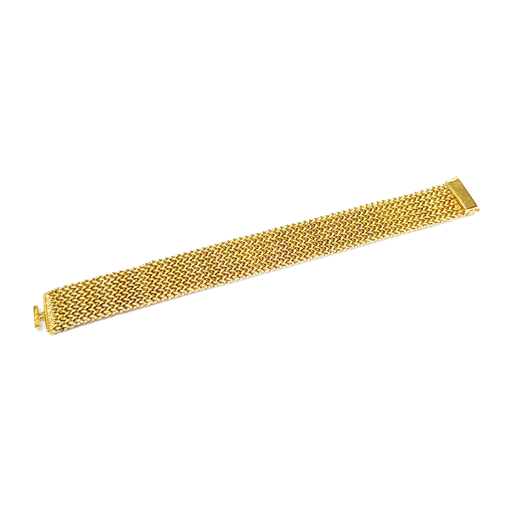 Vintage Ruby Diamond 18K Yellow Gold Bracelet