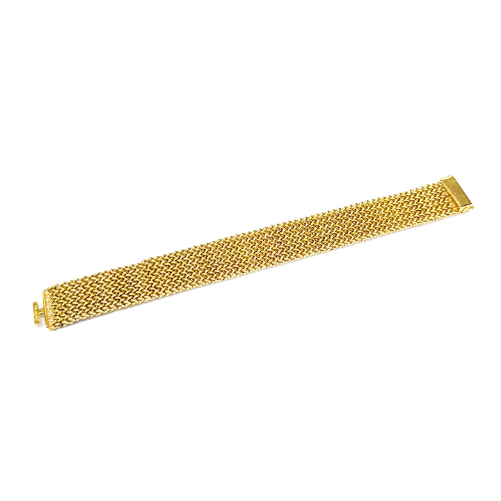 Vintage Ruby Diamond 18K Yellow Gold Bracelet
