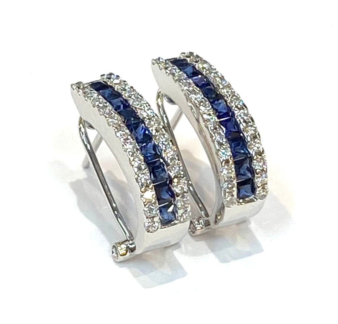 Sapphire Diamond 14K WG Jewelry Suite