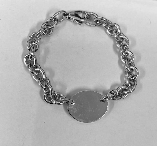 Tiffany & Co. Oval Tag Sterling Silver Bracelet