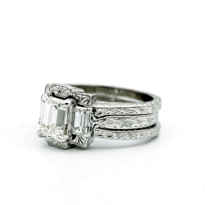 Tacori Diamond Platinum Wedding Ring Set