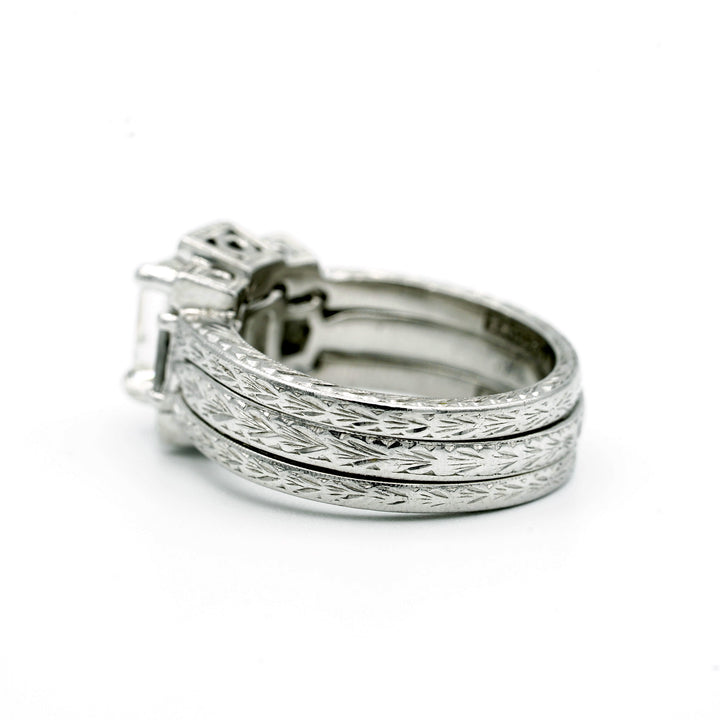 Tacori Diamond Platinum Wedding Ring Set