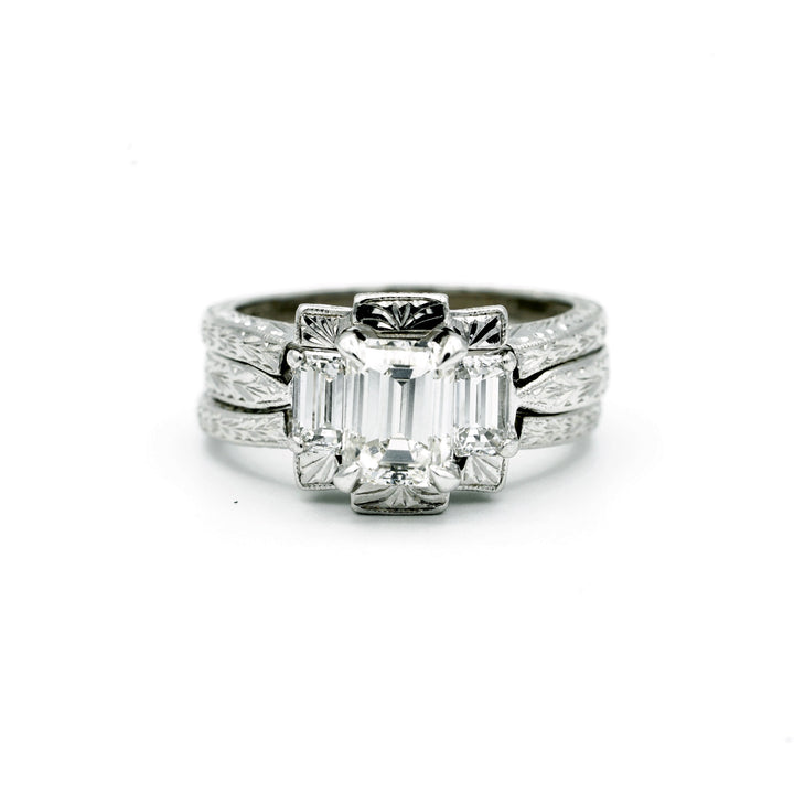 Tacori Diamond Platinum Wedding Ring Set