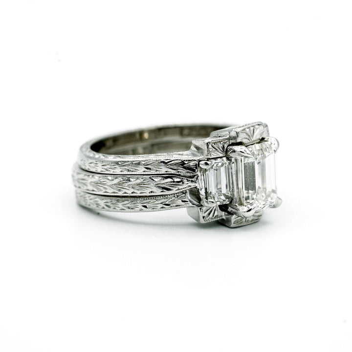 Tacori Diamond Platinum Wedding Ring Set