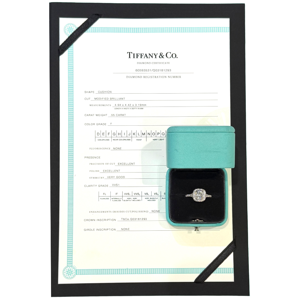 Tiffany & Co. Diamond Platinum Engagement/Wedding Ring