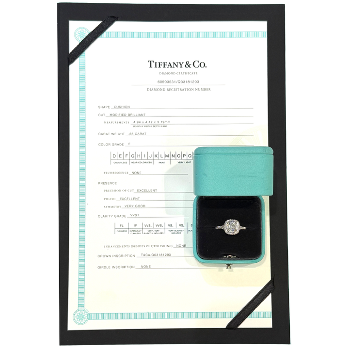 Tiffany & Co. Diamond Platinum Engagement/Wedding Ring
