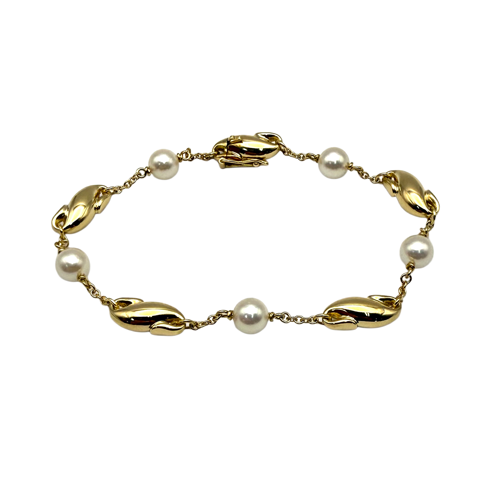 Tiffany & Co. Elsa Peretti Pearl 18K Yellow Gold Bracelet
