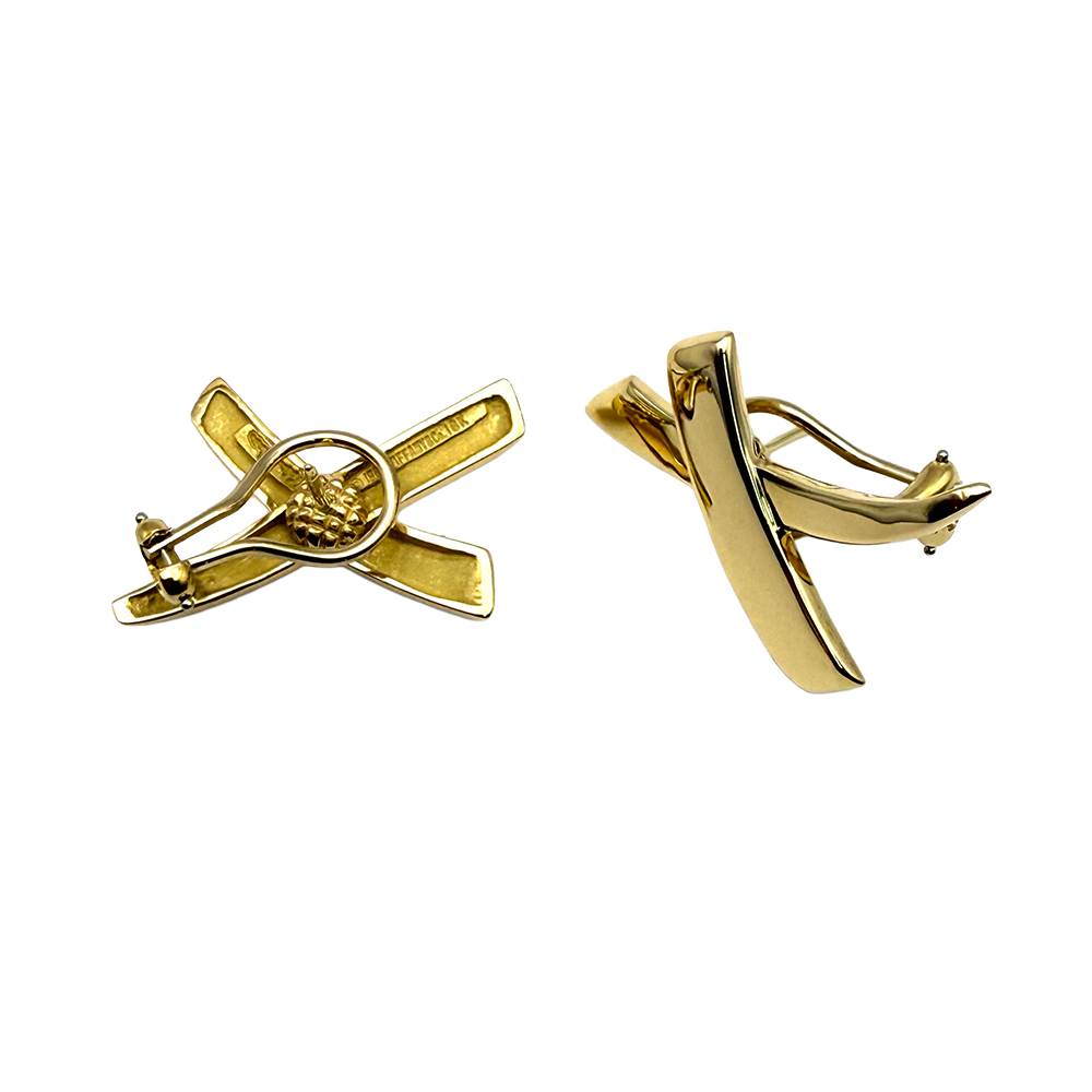 Tiffany & Co. Paloma Picasso Graffiti X 18K YG Earrings