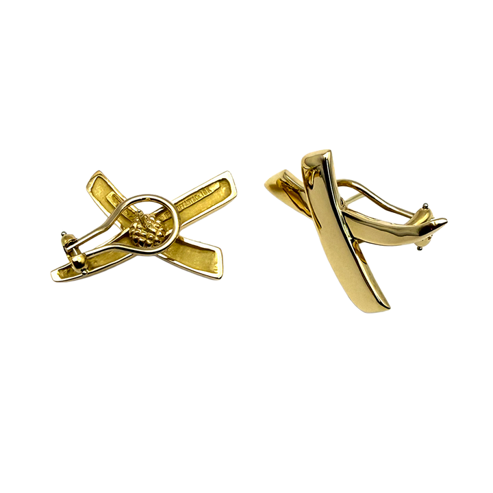 Tiffany & Co. Paloma Picasso Graffiti X 18K YG Earrings