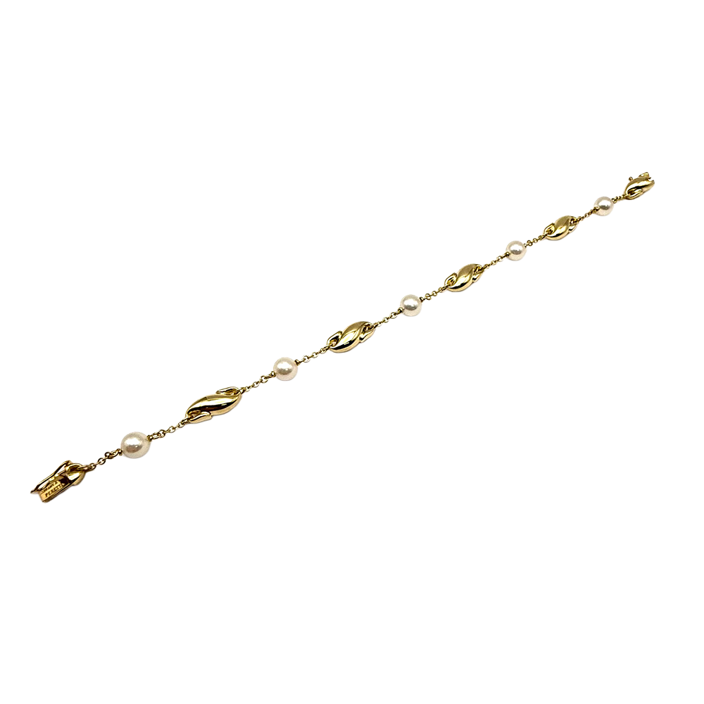 Tiffany & Co. Elsa Peretti Pearl 18K Yellow Gold Bracelet