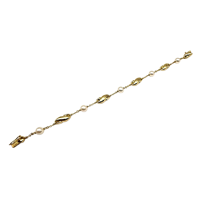 Tiffany & Co. Elsa Peretti Pearl 18K Yellow Gold Bracelet