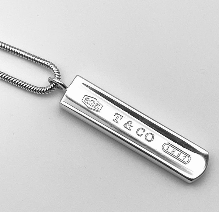 Tiffany & Co. 1837 Bar Pendant Necklace