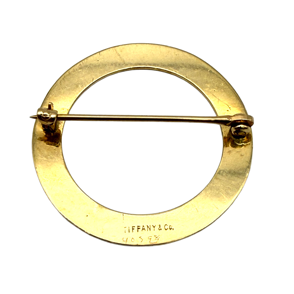 Vintage Tiffany & Co. 14K YG Circle Pin
