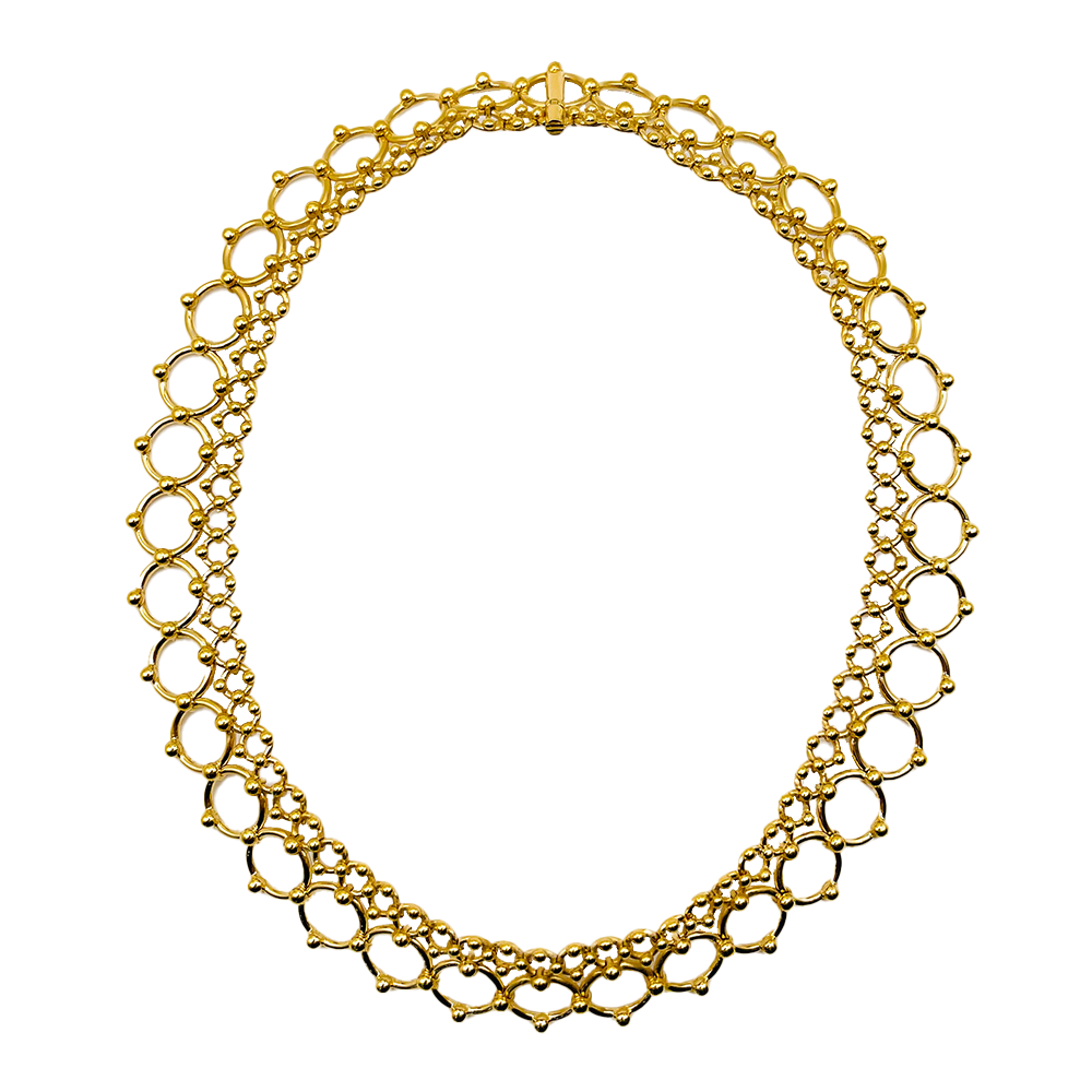 Tiffany & Co. 18K Circle Design Choker Necklace