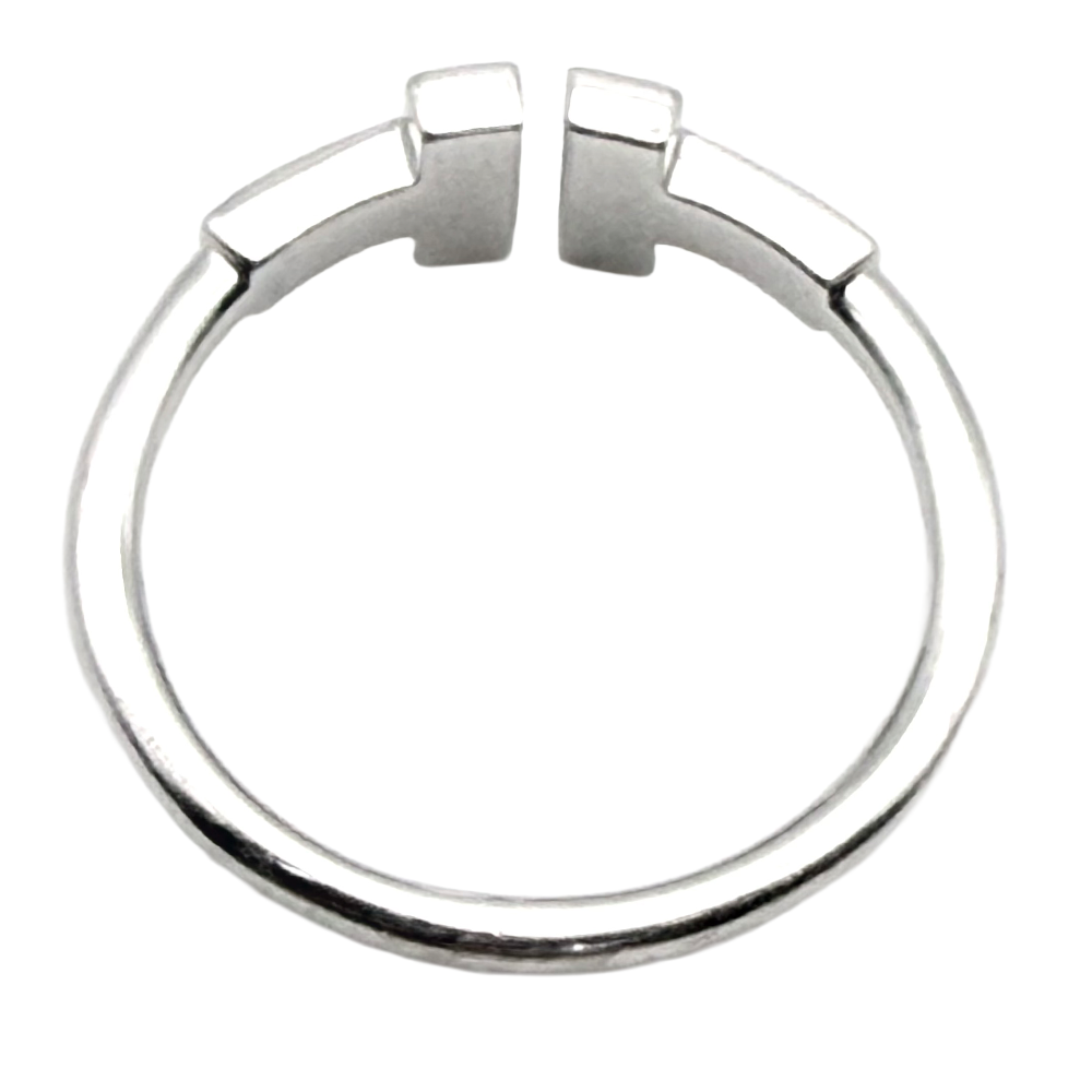 Tiffany T Diamond 18K White Gold Ring