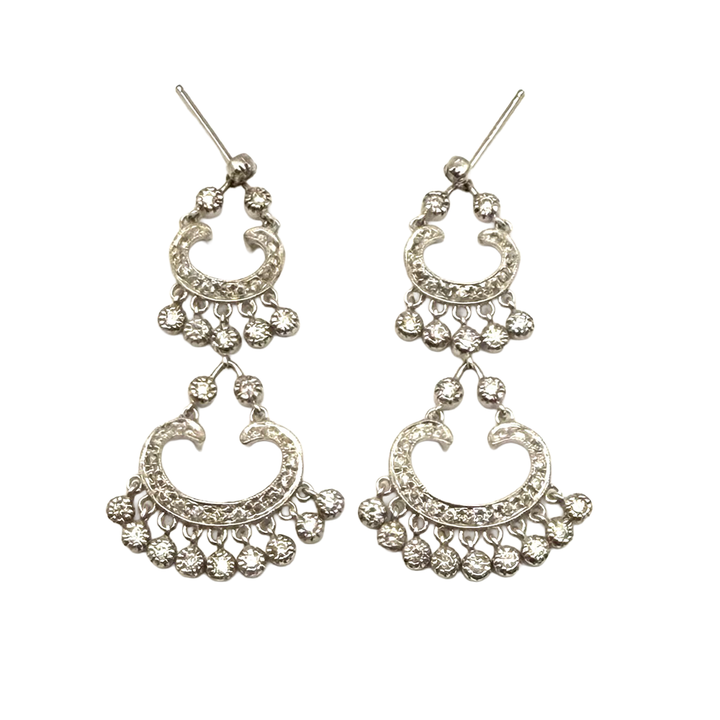 Diamond 14K WG Chandelier Drop Earrings