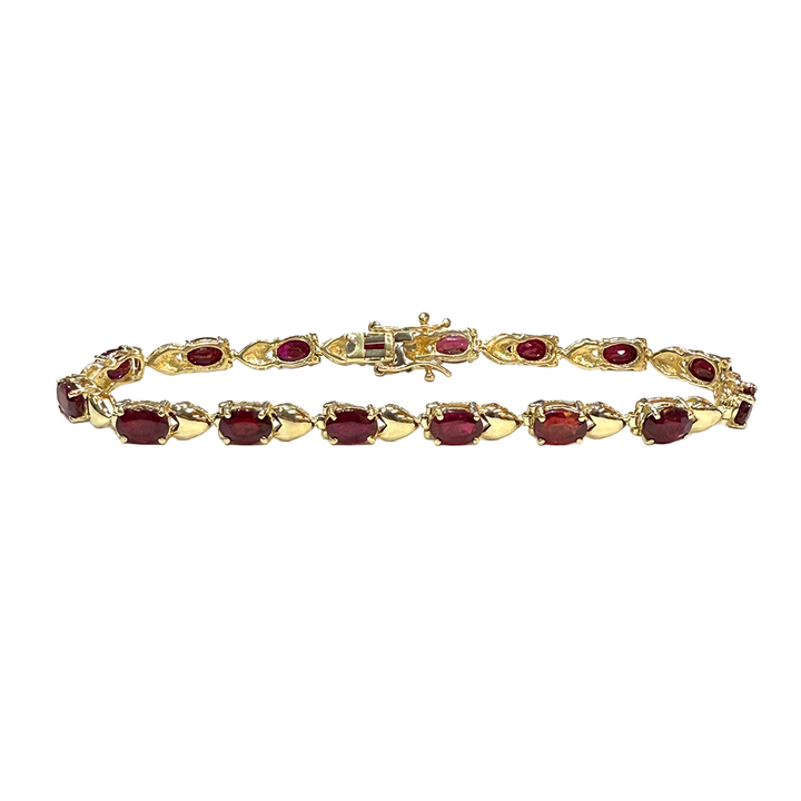 Ruby 14K Yellow Gold Bracelet