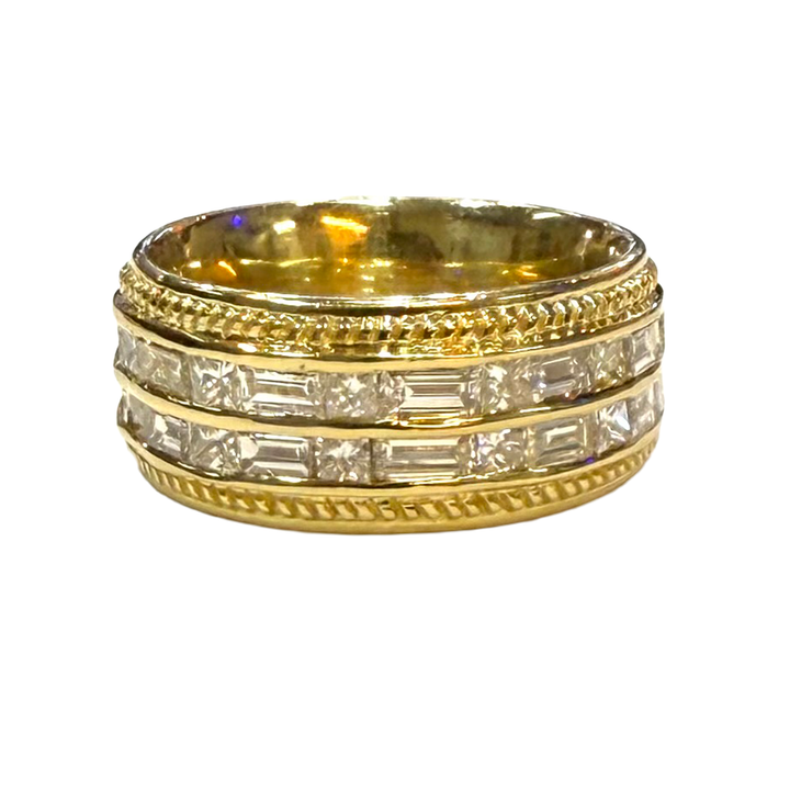 Diamond 18K Yellow Gold Band Ring