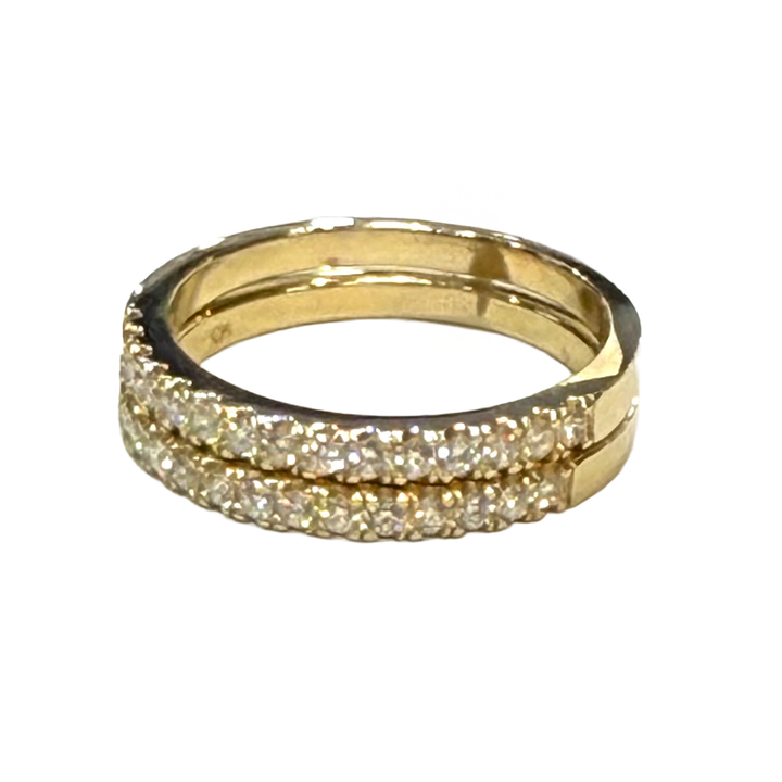 Diamond 14K Yellow Gold Matching Band Rings