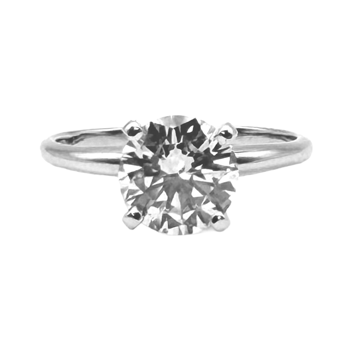 1.54 Carat F SI2 RBC Diamond 14K Ring