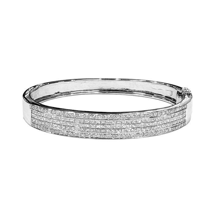Diamond 18K WG Bangle Bracelet