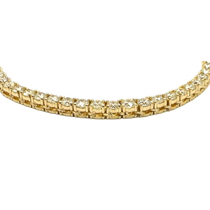 Diamond 14K Yellow Gold Tennis Necklace