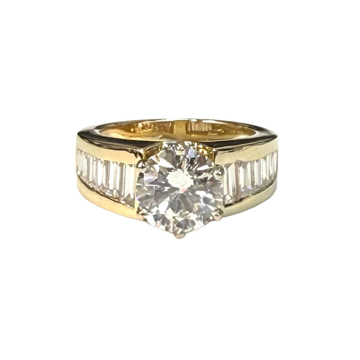 1.90 Carat I VS1 RBC GIA Diamond 14K YG Ring