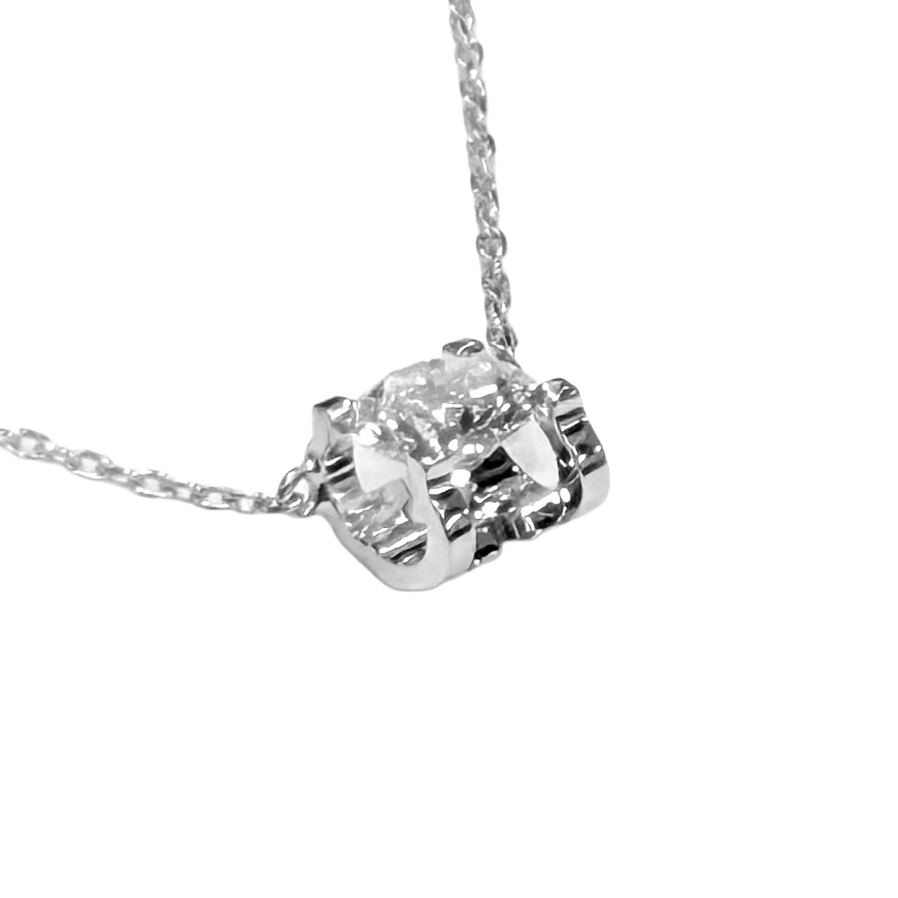 Lab Grown Diamond 18K WG Pendant & Chain