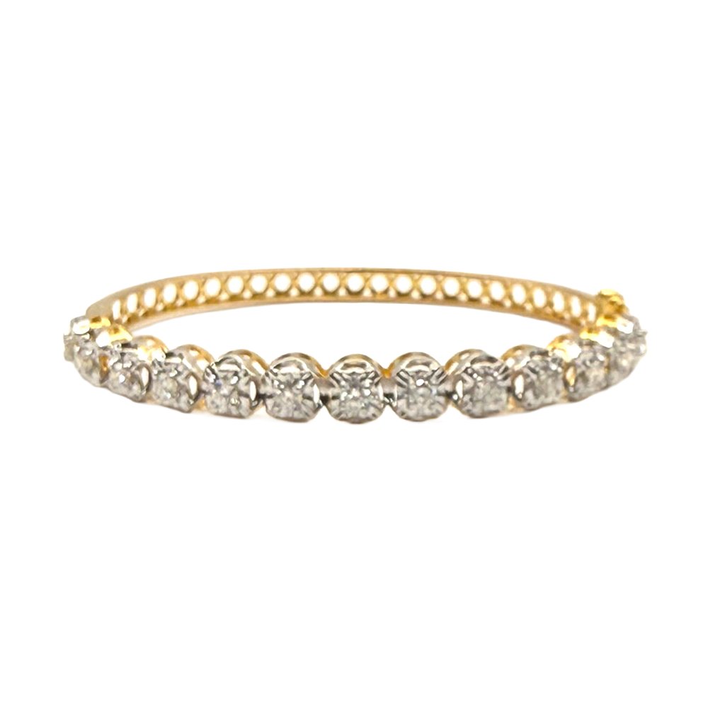 Diamond 18K YG Bangle Bracelet