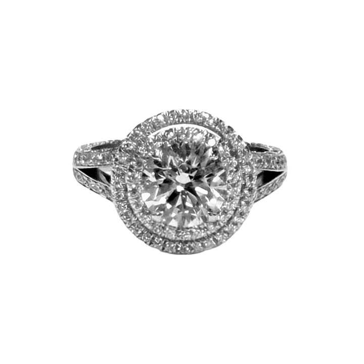 1.52 Carat RBC K VS2 Diamond 14K WG Ring