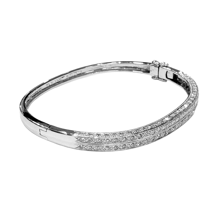 Diamond 18K WG Bangle Bracelet