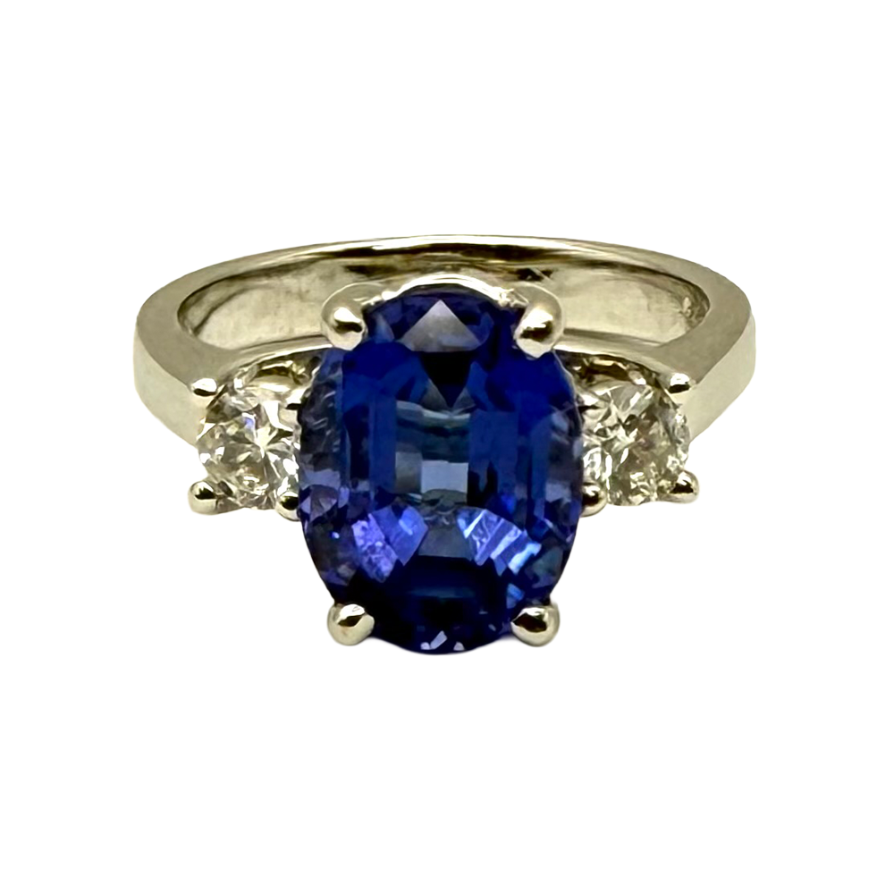 Tanzanite Diamond 14K White Gold Ring