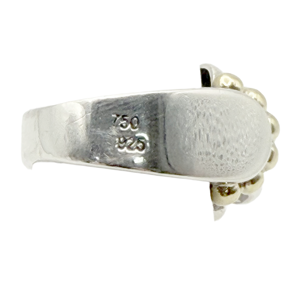 Lagos Caviar 18K YG & Sterling Silver Ring