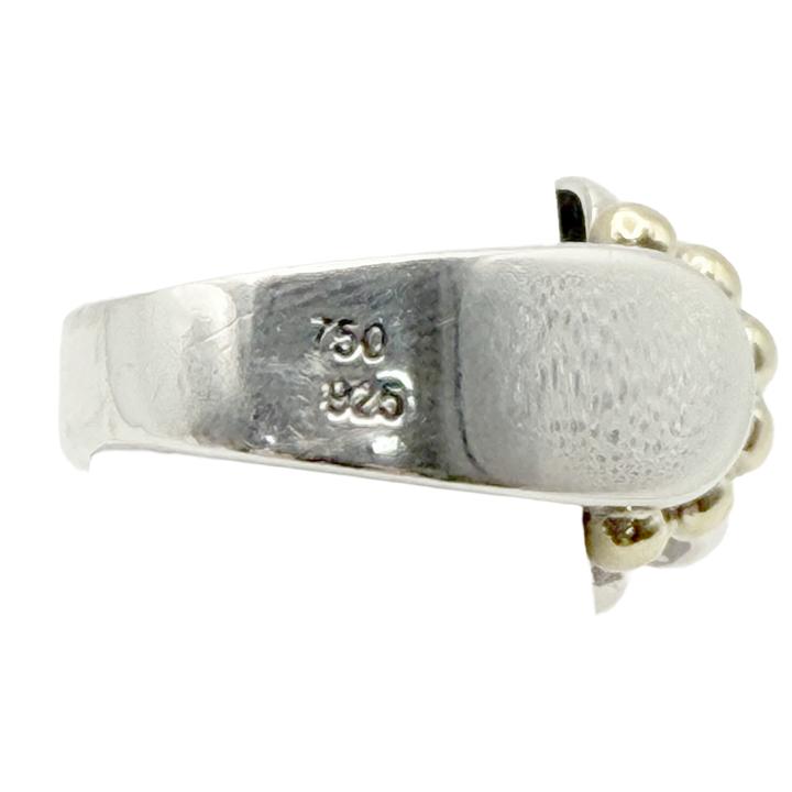 Lagos Caviar 18K YG & Sterling Silver Ring
