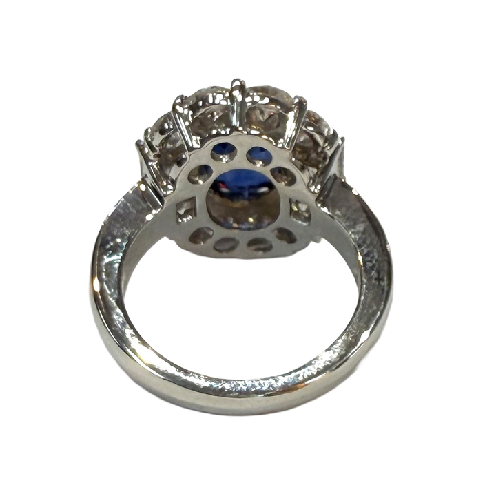 Sapphire Diamond 18K WG Ring