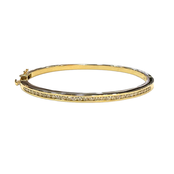 Diamond 14K YG Bangle Bracelet