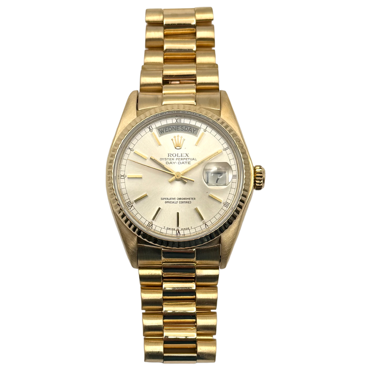Rolex Oyster Perpetual Date Date 18KYG President Wristwatch 18038