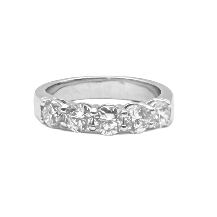 Diamond Platinum Band Ring