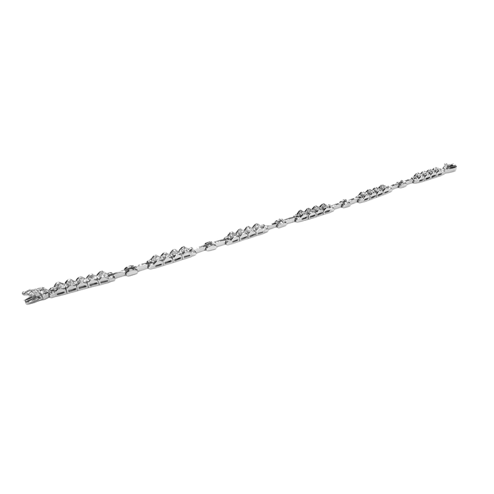 Diamond 18K White Gold Sectional Bracelet