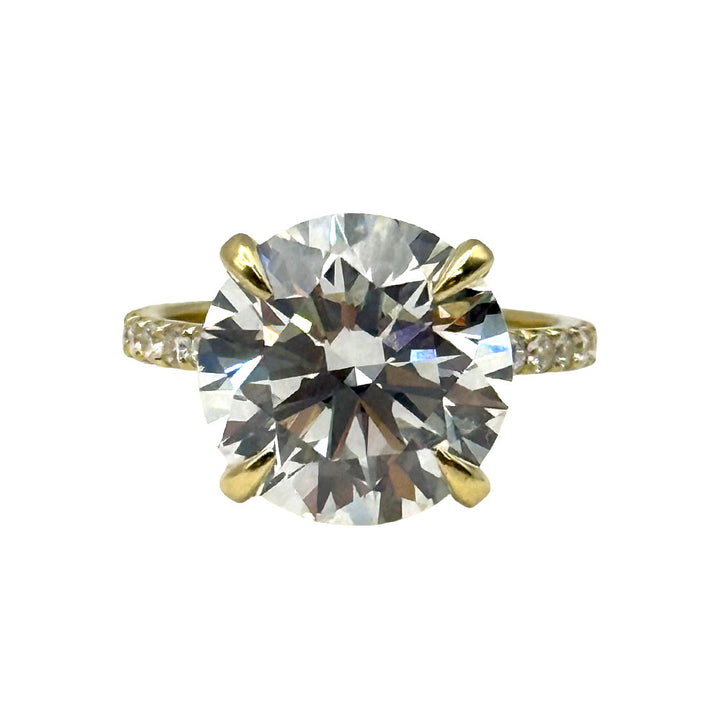 6.27 Carat E VS1 RBC IGI Lab Grown Diamond 18KYG Ring