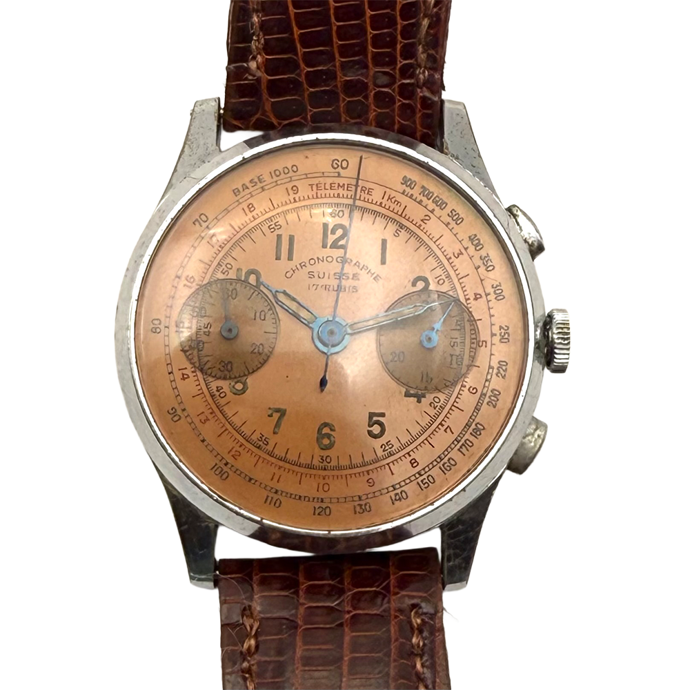Vintage Suisse Chronographe Steel Wristwatch