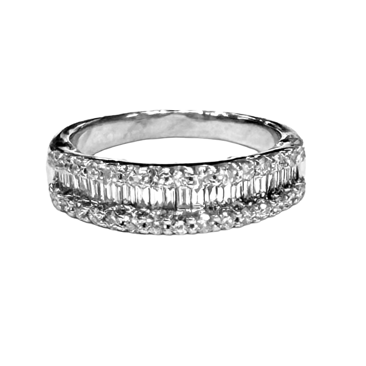 Diamond 14K WG Band Ring