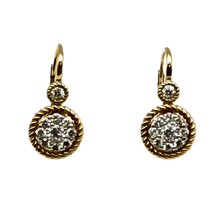 Diamond 14K YG Drop Earrings