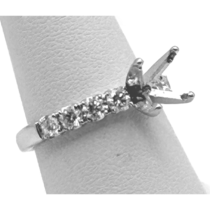 Diamond 14K White Gold Semi Mounting