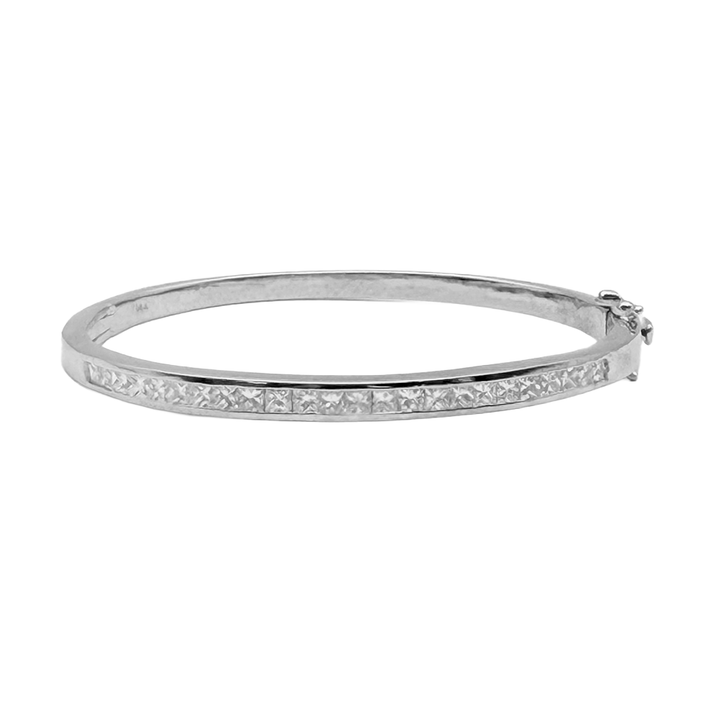 Diamond 14K WG Bangle Bracelet