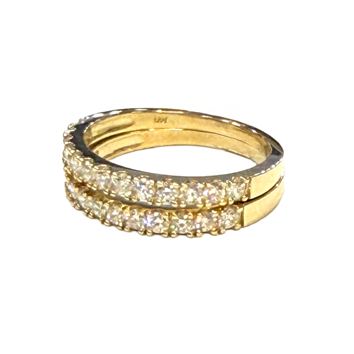 Diamond 14K Yellow Gold Matching Band Rings