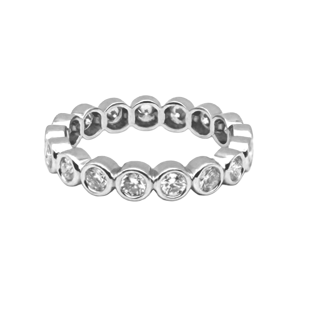 Diamond 14K White Gold Eternity Band