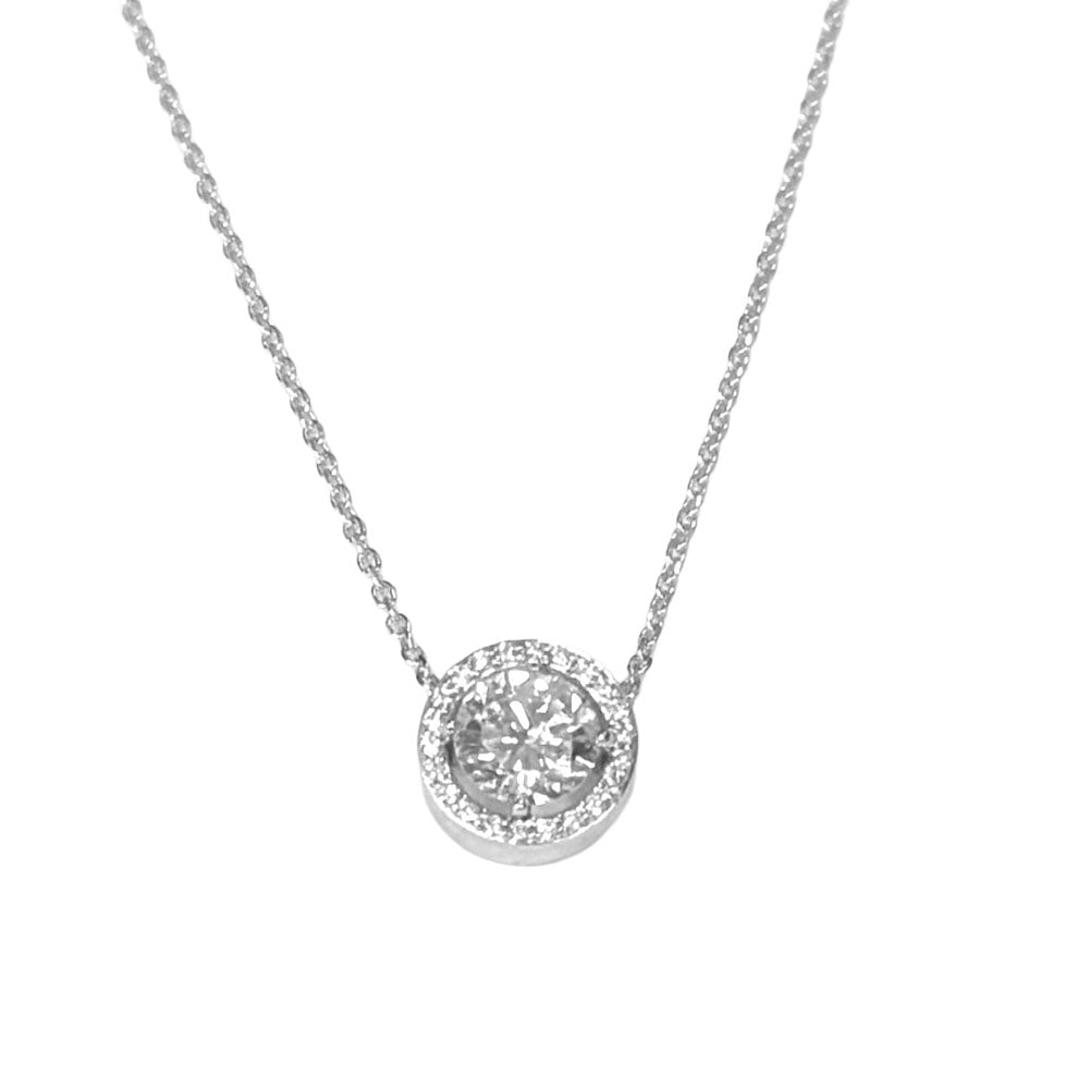 Diamond 14K White Gold Pendant & Chain