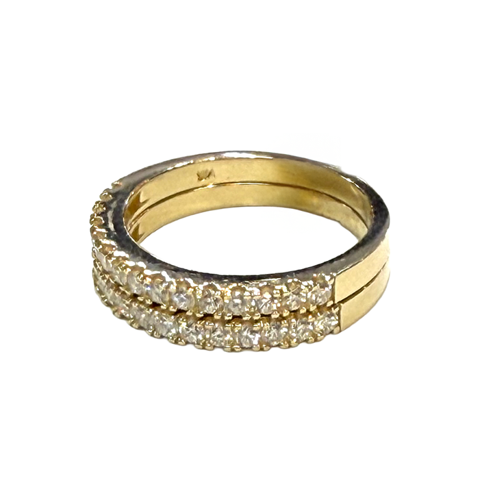 Diamond 14K Yellow Gold Matching Band Rings